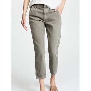 AMO Jeans Slouch Trousers Gray Green Size 26